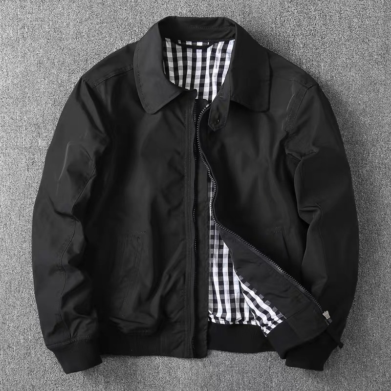 Spring Casual Solid Fashion Sl - Mens Fashion Bomber Jacket ulasan dan harga