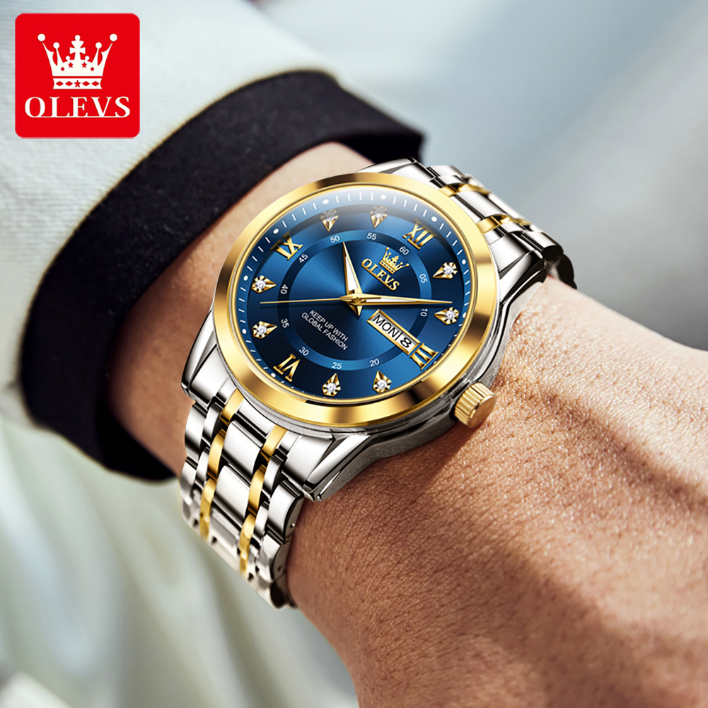 OLEVS Brand Fashion men's watc - Men'S Fashion Luxury Brands ulasan dan harga
