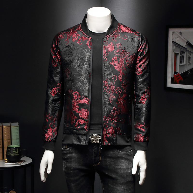 Paisley Pattern Floral Jacket  - Mens Fashion Bomber Jacket ulasan dan harga