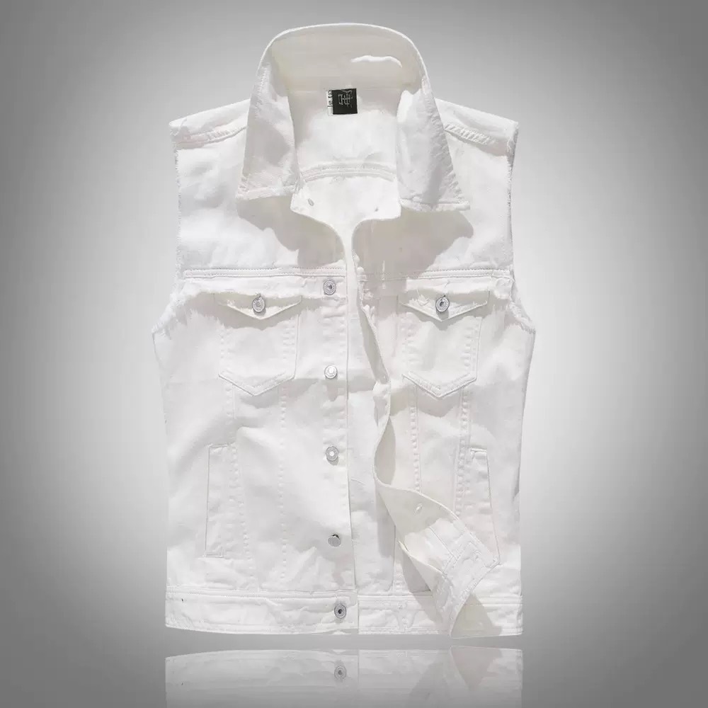 New Fashion Men Blue Casual De - Men'S Fashion Vest With Jeans ulasan dan harga
