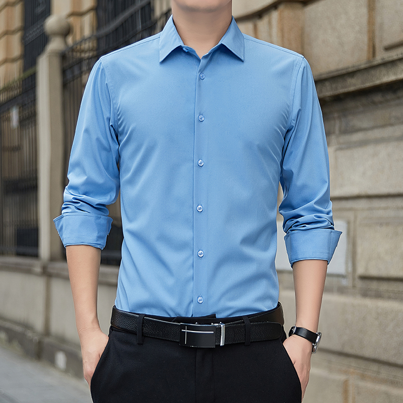 New Plus Size Men Solid Color  - Men'S Fashion Formal ulasan dan harga