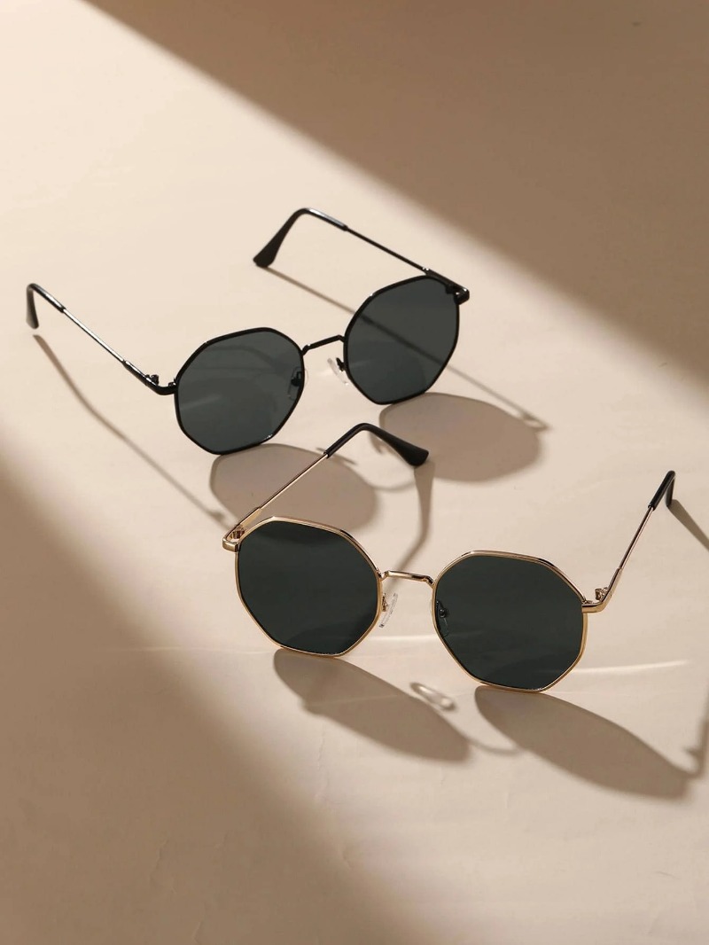 1/3 Pcs Metal Geometric-Round  - Men'S Fashion Round Glasses ulasan dan harga
