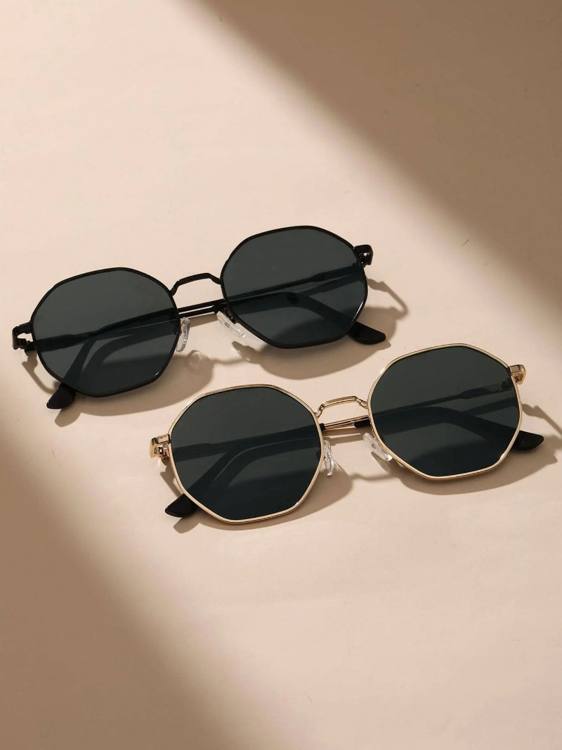 1/3 Pcs Metal Geometric-Round  - Men'S Fashion Round Glasses ulasan dan harga