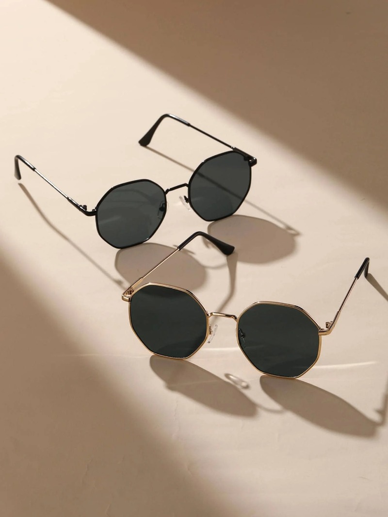 1/3 Pcs Metal Geometric-Round  - Men'S Fashion Round Glasses ulasan dan harga