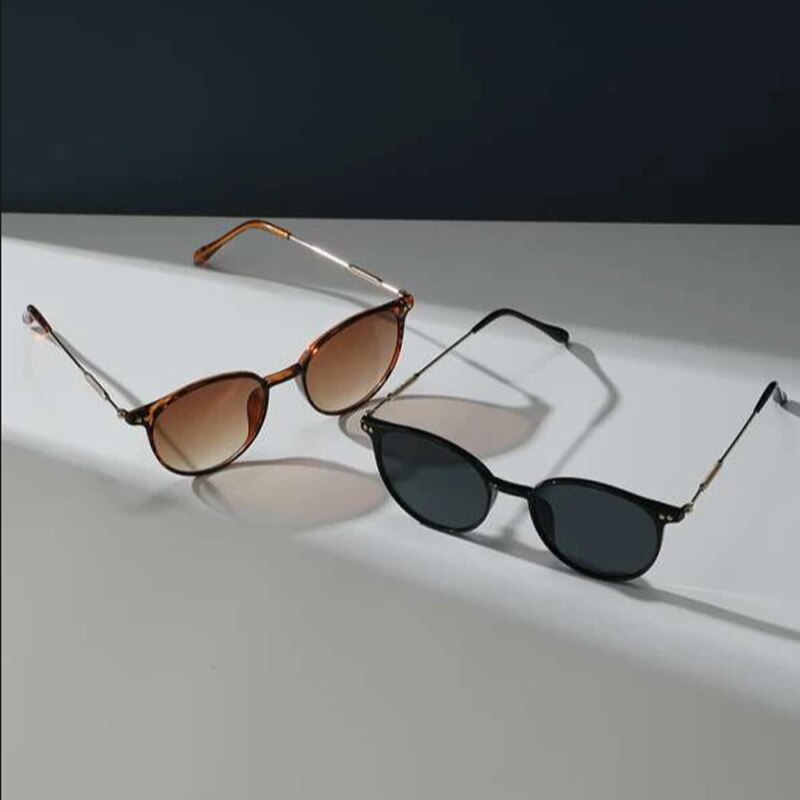 2PCS Women Men Small Round Sun - Men'S Fashion Round Glasses ulasan dan harga