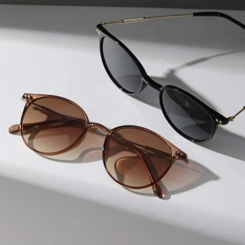 2PCS Women Men Small Round Sun - Men'S Fashion Round Glasses ulasan dan harga