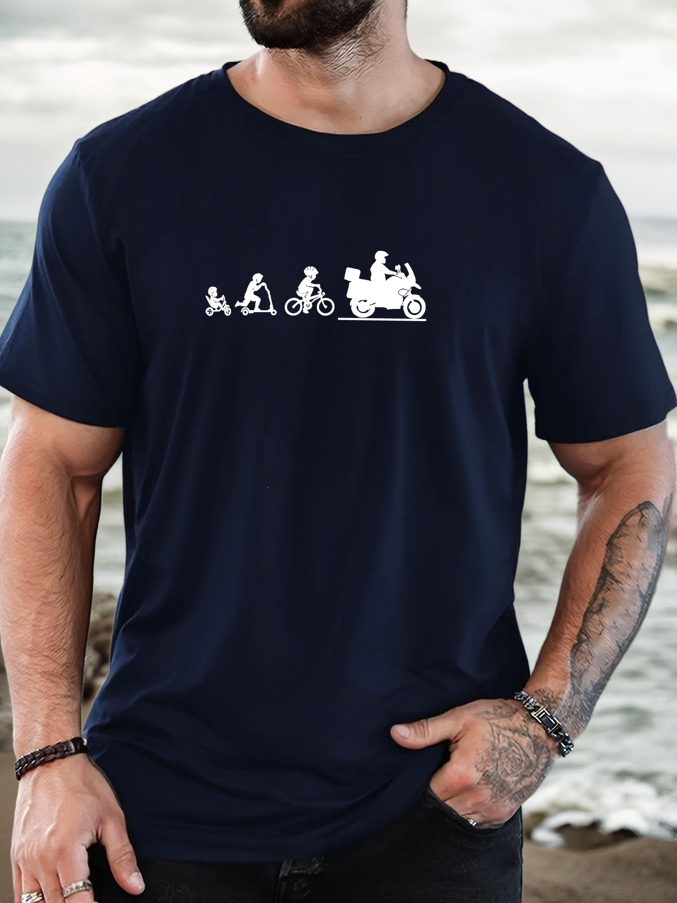 Fashion Mens Black Basic Tee D - Men'S Fashion Evolution ulasan dan harga