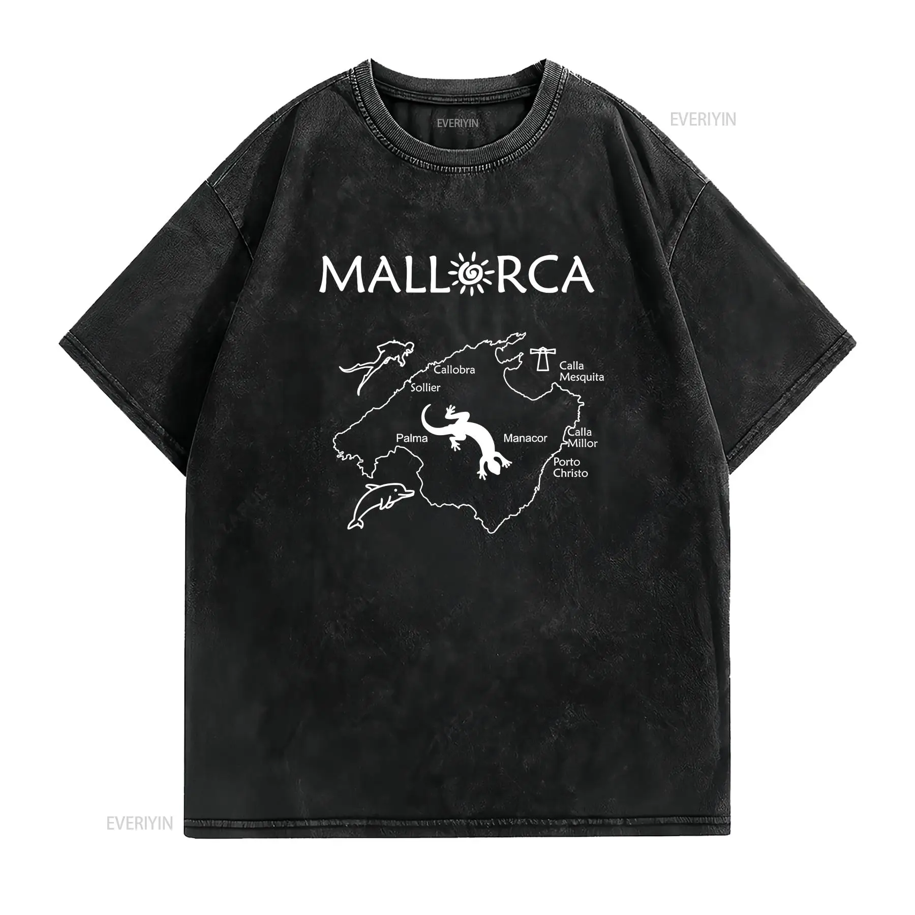 Mallorca Map T Shirt Your trav - Men'S Fashion Guide ulasan dan harga