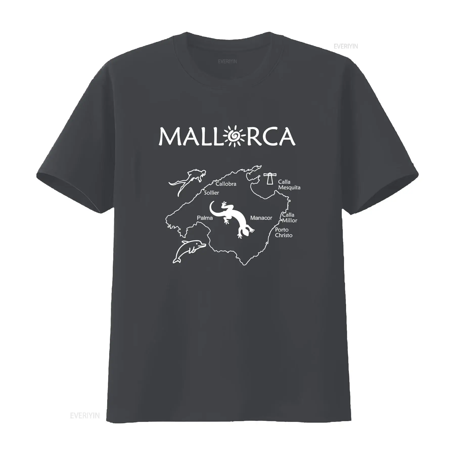 Mallorca Map T Shirt Your trav - Men'S Fashion Guide ulasan dan harga