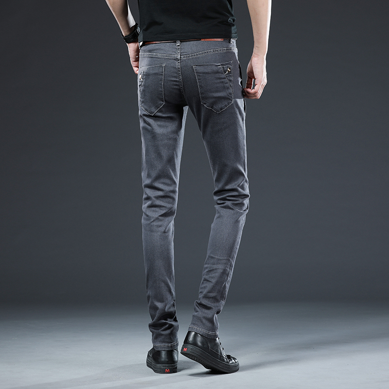 New Men Slim Button Black Skin - Skinny Jeans Ripped ulasan dan harga