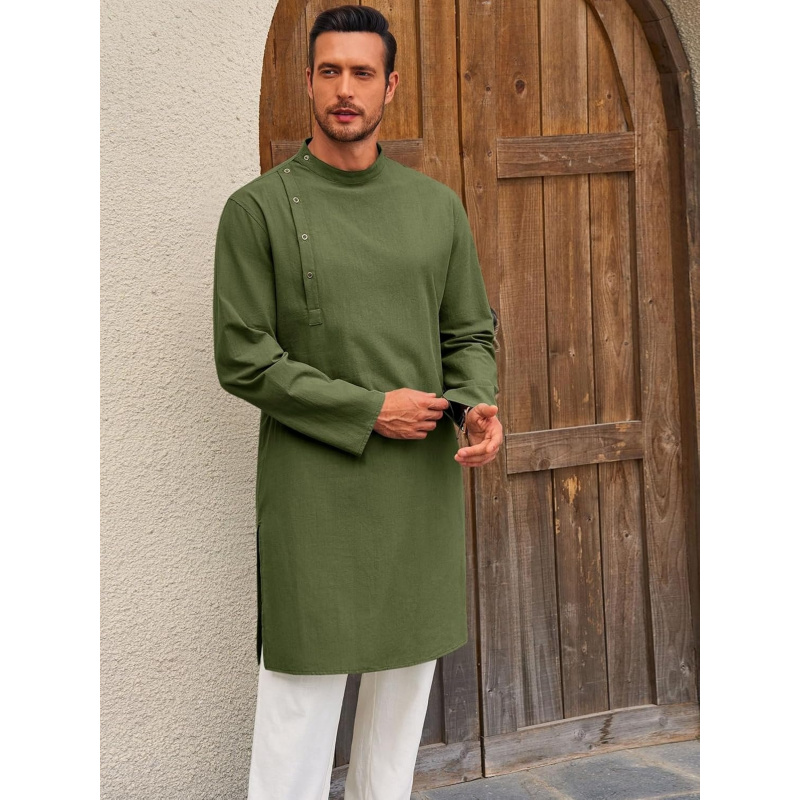 Mens Kaftan Thobe Robe Long Sl - Men'S Fashion Kurta ulasan dan harga