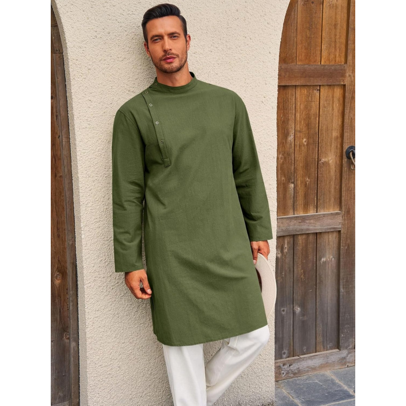 Mens Kaftan Thobe Robe Long Sl - Men'S Fashion Kurta ulasan dan harga