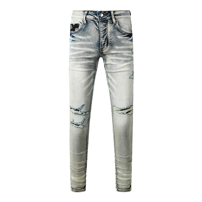Fashion Americans Brands Men's - Skinny Jeans Ripped ulasan dan harga