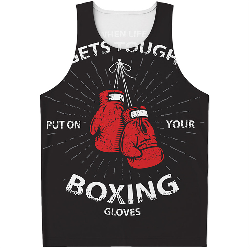 Boxing Gloves 3D Printed Tank  - Men'S Fashion Gloves ulasan dan harga