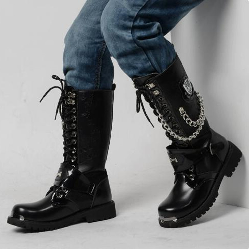 Men Fashion Motorcycle Boots M - Belt Mens Fashion ulasan dan harga