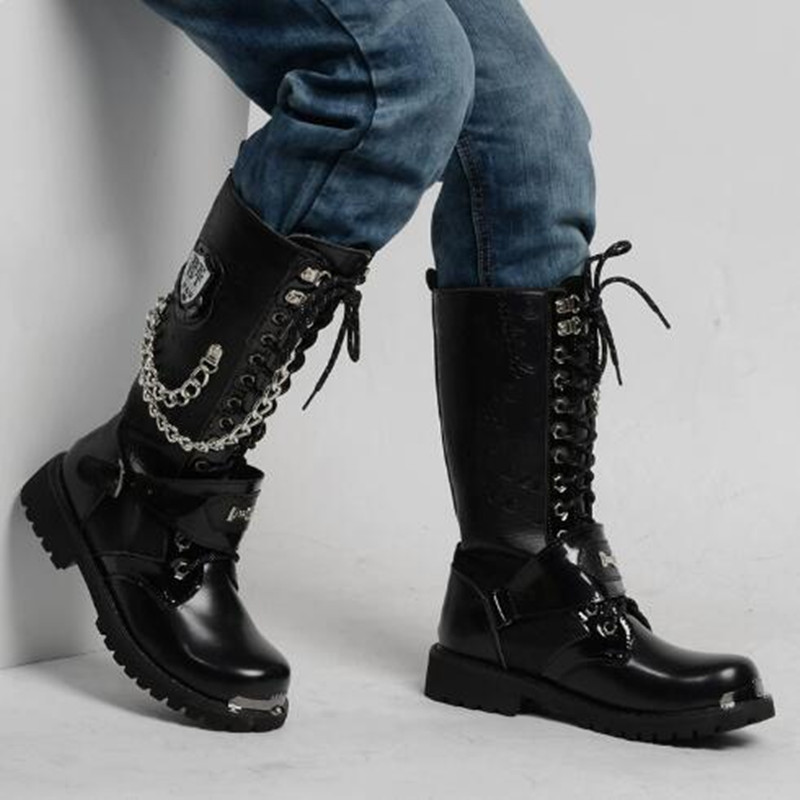 Men Fashion Motorcycle Boots M - Belt Mens Fashion ulasan dan harga