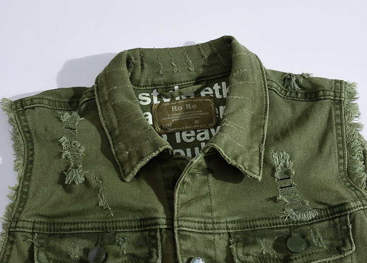 New Fashion Men Green Casual R - Men'S Fashion Vest With Jeans ulasan dan harga