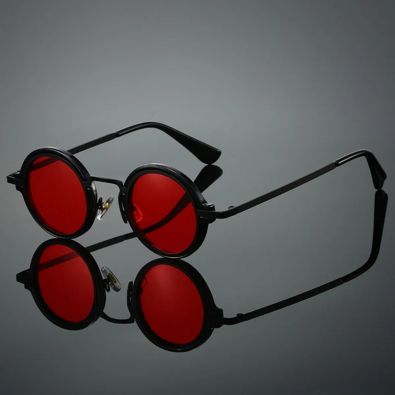New Retro Metal Round Frame Su - Men'S Fashion Round Glasses ulasan dan harga