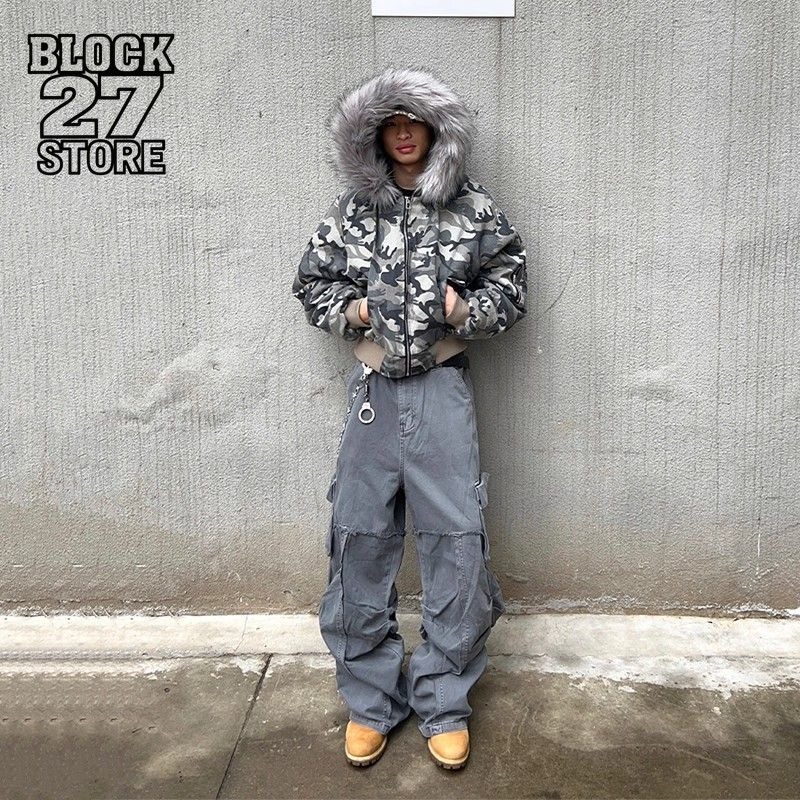 Mens Jacket Washed Camouflage  - Mens Fashion Bomber Jacket ulasan dan harga