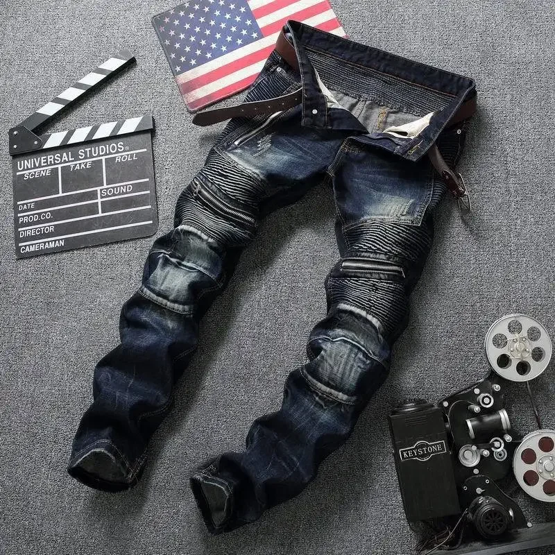 Punk Street Style Ripped Skinn - Skinny Jeans Ripped ulasan dan harga