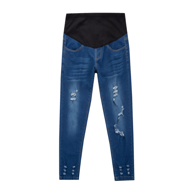 Hot Sale Cotton Denim Maternit - Skinny Jeans Ripped ulasan dan harga