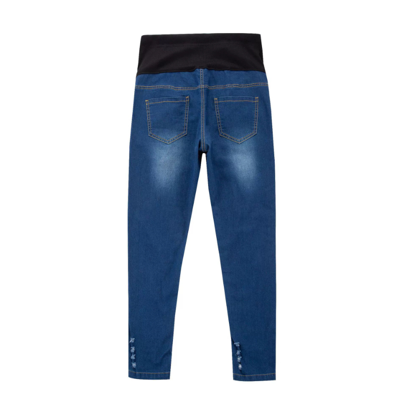 Hot Sale Cotton Denim Maternit - Skinny Jeans Ripped ulasan dan harga