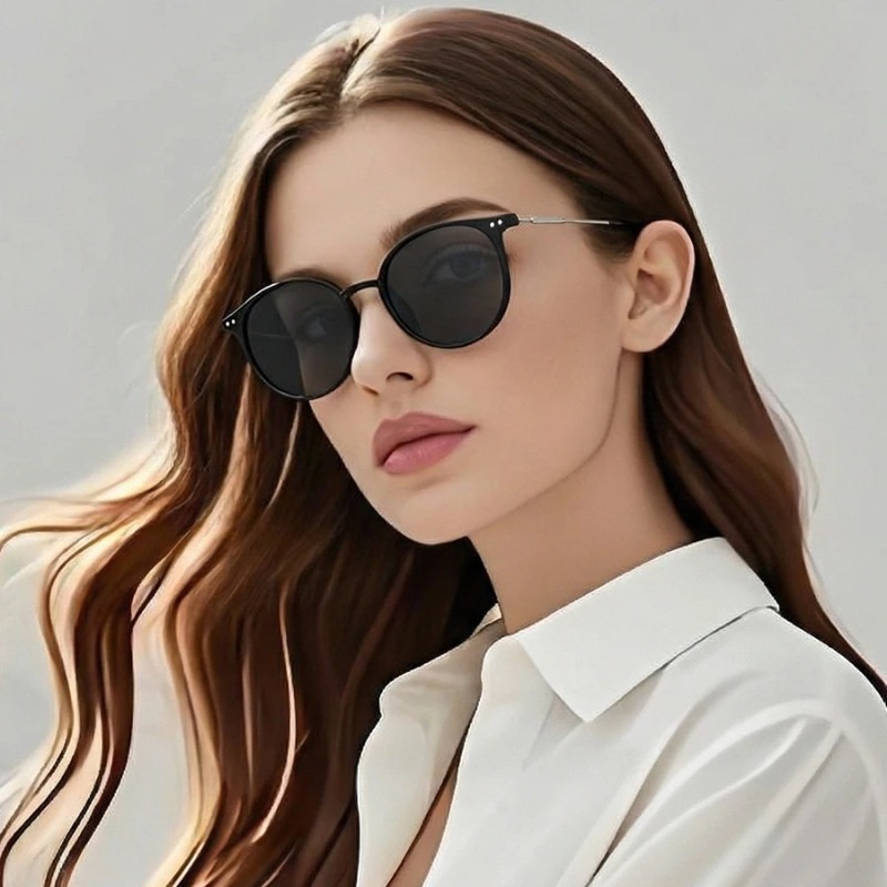 New Round Vintage Sunglasses W - Men'S Fashion Round Glasses ulasan dan harga