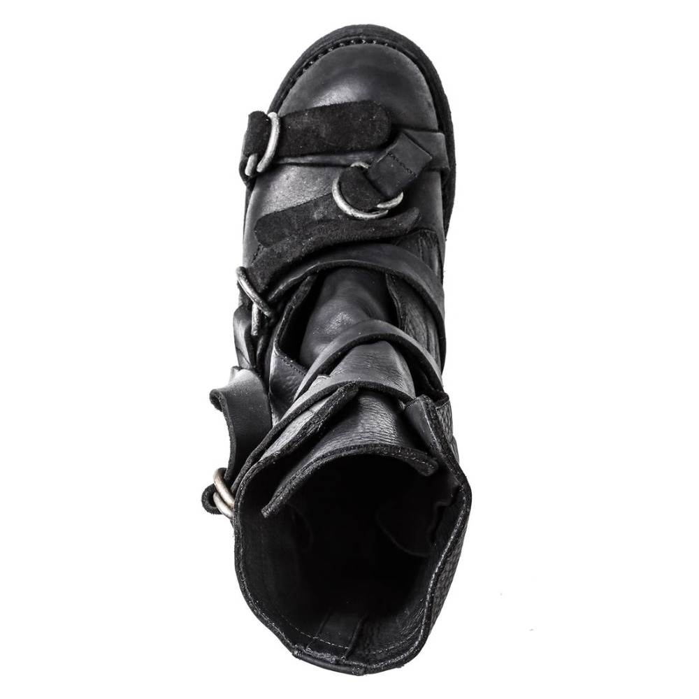 Men's Leather Motorcycle Boots - Belt Mens Fashion ulasan dan harga