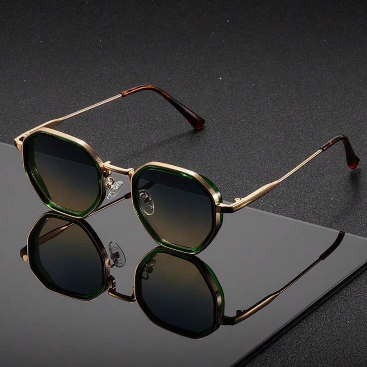 1 Pair Unisex Round Metal Fash - Men'S Fashion Round Glasses ulasan dan harga